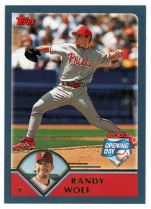 Randy Wolf - Philadelphia Phillies (MLB Baseball Card) 2003 Topps Opening Day # 79 Mint