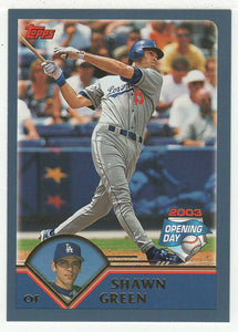 Shawn Green - Los Angeles Dodgers (MLB Baseball Card) 2003 Topps Opening Day # 100 Mint