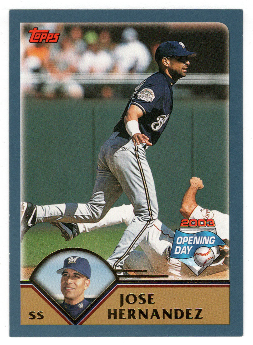 Jose Hernandez - Milwaukee Brewers (MLB Baseball Card) 2003 Topps Opening Day # 116 Mint