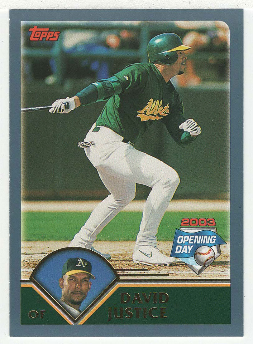 David Justice - Oakland Athletics (MLB Baseball Card) 2003 Topps Opening Day # 118 Mint