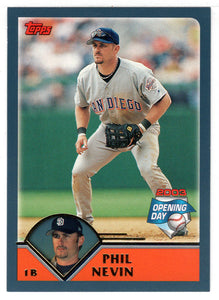 Phil Nevin - San Diego Padres (MLB Baseball Card) 2003 Topps Opening Day # 137 Mint