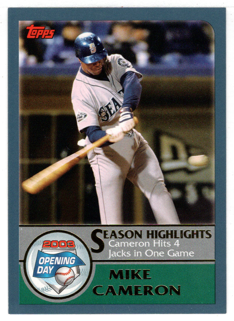 Mike Cameron - Seattle Mariners - Season Highlights (MLB Baseball Card) 2003 Topps Opening Day # 160 Mint