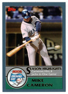 Mike Cameron - Seattle Mariners - Season Highlights (MLB Baseball Card) 2003 Topps Opening Day # 160 Mint