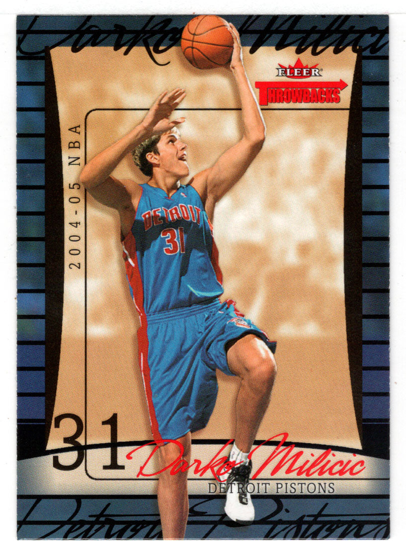 Darko Mililic - Detroit Pistons (NBA Basketball Card) 2004-05 Fleer Throwbacks # 14 Mint