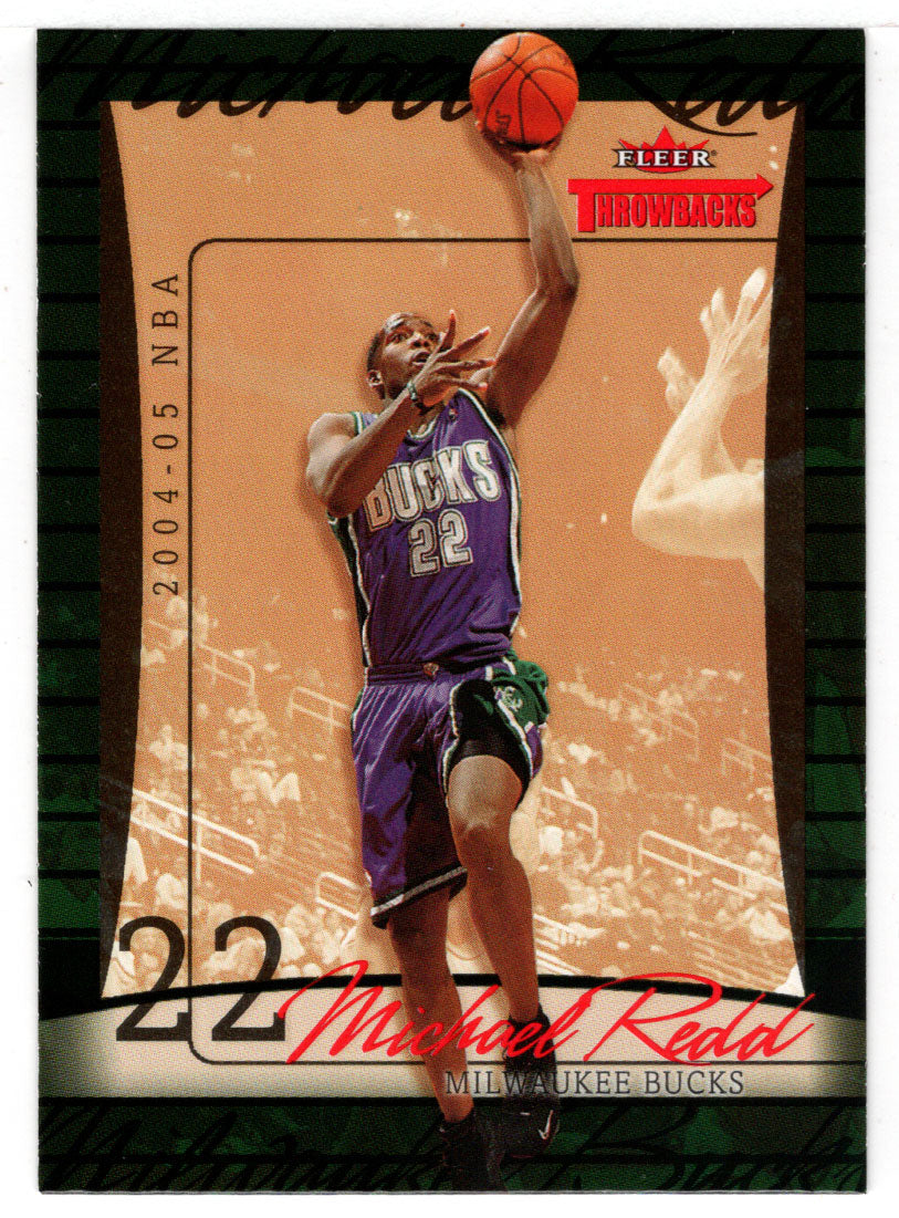 Michael Redd - Milwaukee Bucks (NBA Basketball Card) 2004-05 Fleer Throwbacks # 18 Mint