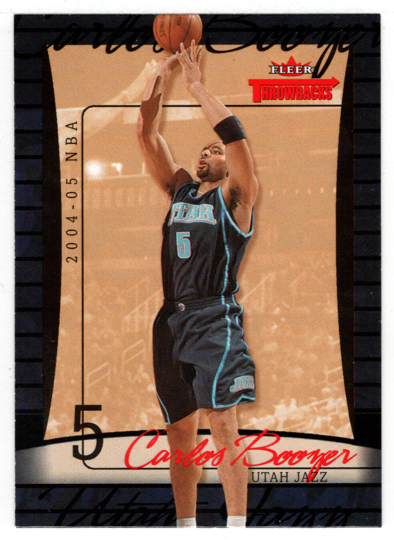 Carlos Boozer - Utah Jazz (NBA Basketball Card) 2004-05 Fleer Throwbacks # 26 Mint