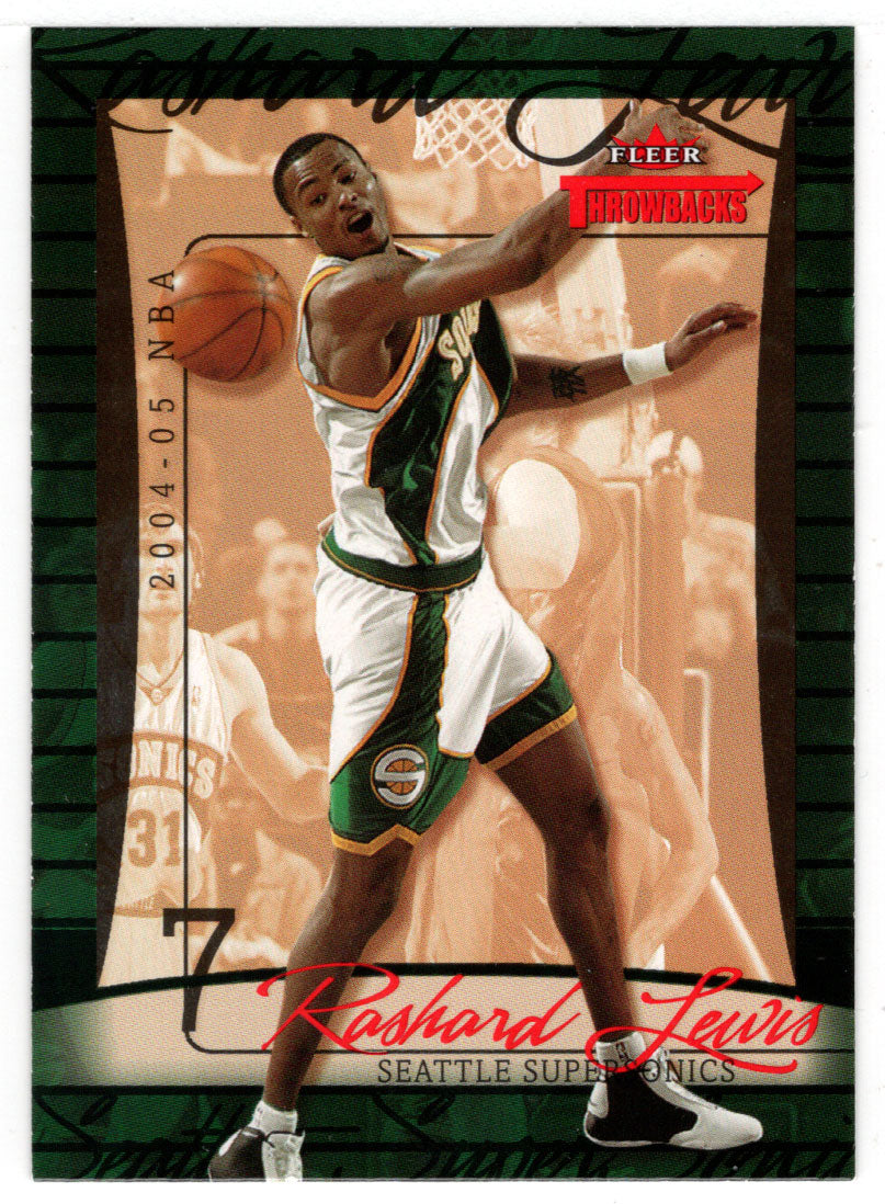 Rashard Lewis - Seattle Supersonics (NBA Basketball Card) 2004-05 Fleer Throwbacks # 31 Mint