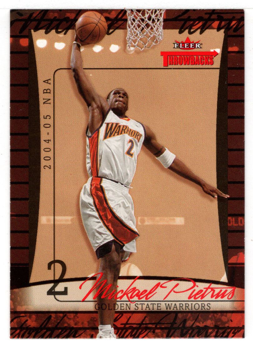 Mickael Pietrus - Golden State Warriors (NBA Basketball Card) 2004-05 Fleer Throwbacks # 41 Mint