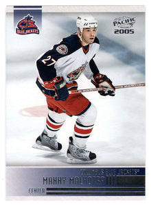 Manny Malhotra - Columbus Blue Jackets (NHL Hockey Card) 2004-05 Pacific # 77 Mint