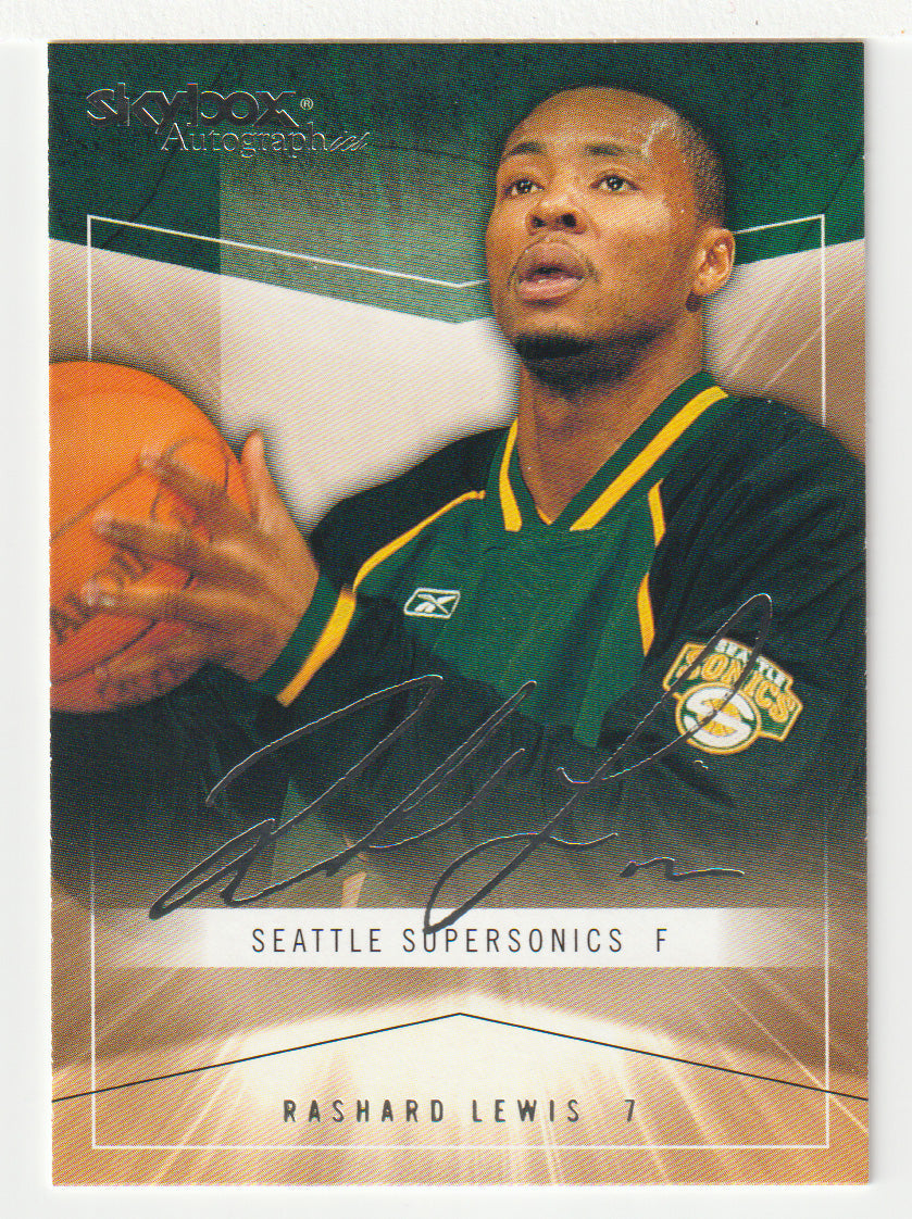 Rashard Lewis - Seattle Supersonics (NBA Basketball Card) 2004-05 Skybox Autographics # 30 Mint