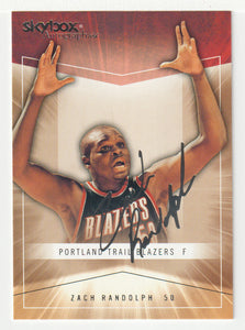 Zach Randolph - Portland Trail Blazers (NBA Basketball Card) 2004-05 Skybox Autographics # 56 Mint