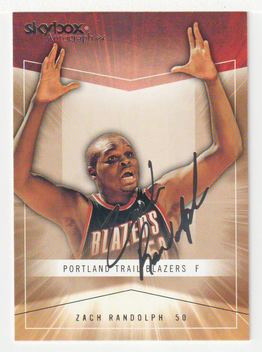 Zach Randolph - Portland Trail Blazers (NBA Basketball Card) 2004-05 Skybox Autographics # 56 Mint