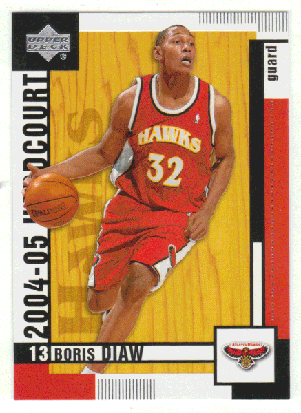 Boris Diaw - Atlanta Hawks (NBA Basketball Card) 2004-05 Upper Deck Hardcourt # 1 Mint