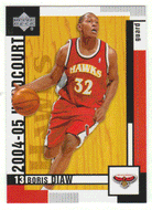 Boris Diaw - Atlanta Hawks (NBA Basketball Card) 2004-05 Upper Deck Hardcourt # 1 Mint
