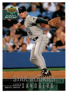 Jared Sandberg - Tampa Bay Devil Rays - Star Rookies (MLB Baseball Card) 2004 Upper Deck First Pitch # 10 Mint