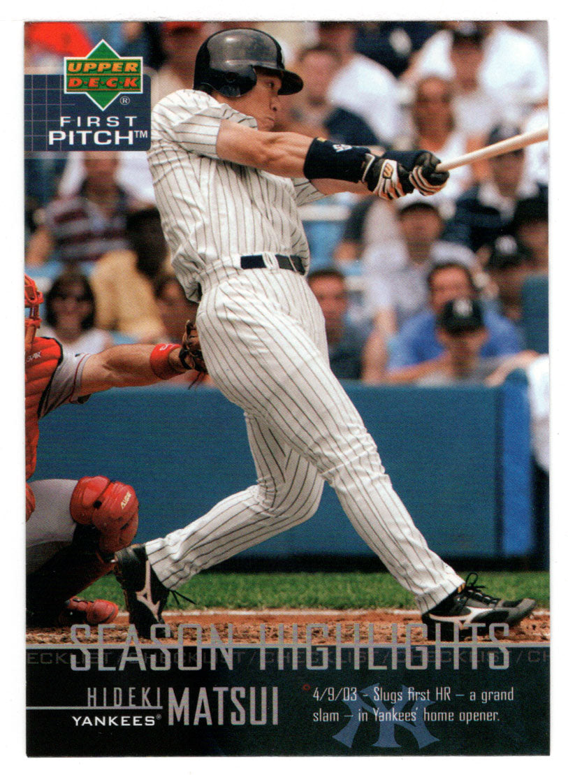 Hideki Matsui - New York Yankees - Season Highlists Checklist # 1 - # 28 (MLB Baseball Card) 2004 Upper Deck First Pitch # 261 Mint