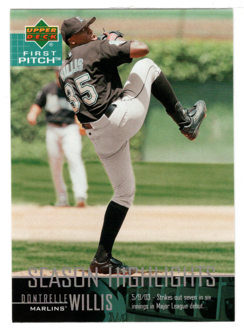 Dontrelle Willis - Florida Marlins - Season Highlists Checklist # 57 - # 84 (MLB Baseball Card) 2004 Upper Deck First Pitch # 263 Mint