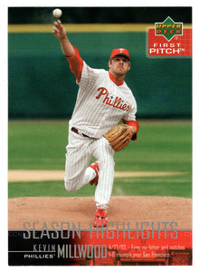 Kevin Millwood - Philadelphia Phillies - Season Highlists Checklist # 85 - # 112 (MLB Baseball Card) 2004 Upper Deck First Pitch # 264 Mint