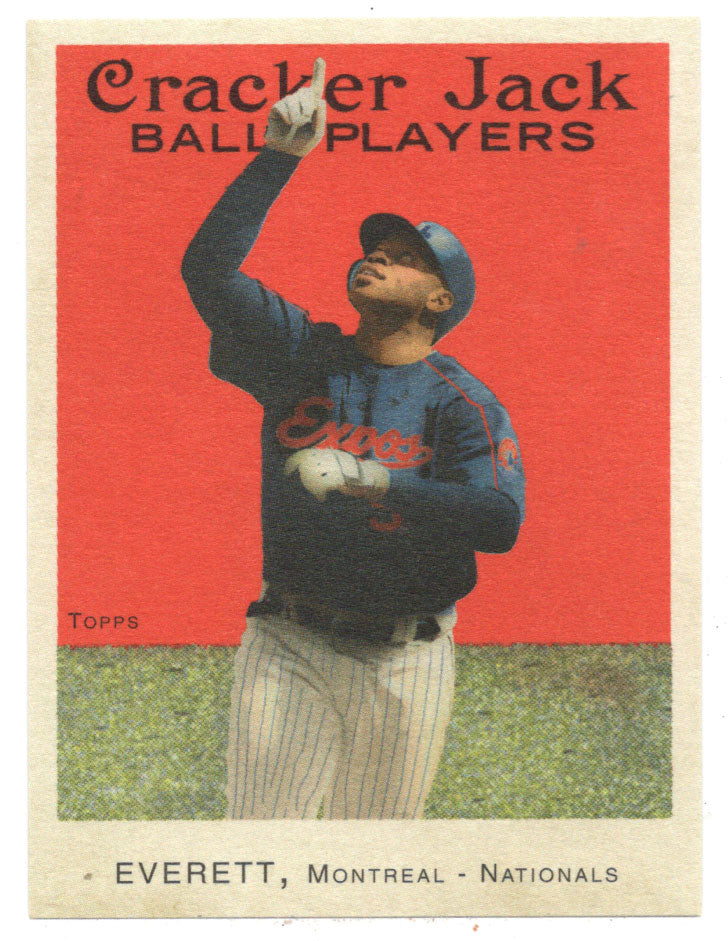 Carl Everett - Montreal Expos - Mini (MLB Baseball Card) 2004 Topps Cracker Jack # 122 Mint