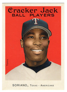 Alfonso Soriano - Texas Rangers - Mini Stickers (MLB Baseball Card) 2004 Topps Cracker Jack # 237 Mint
