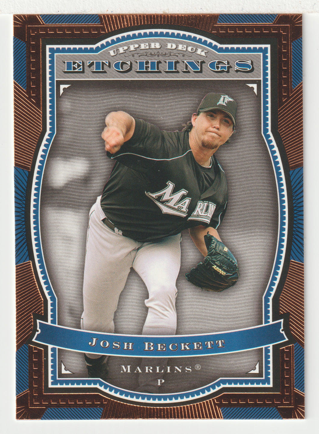 Josh Beckett - Florida Marlins (MLB Baseball Card) 2004 Upper Deck Etchings # 18 Mint