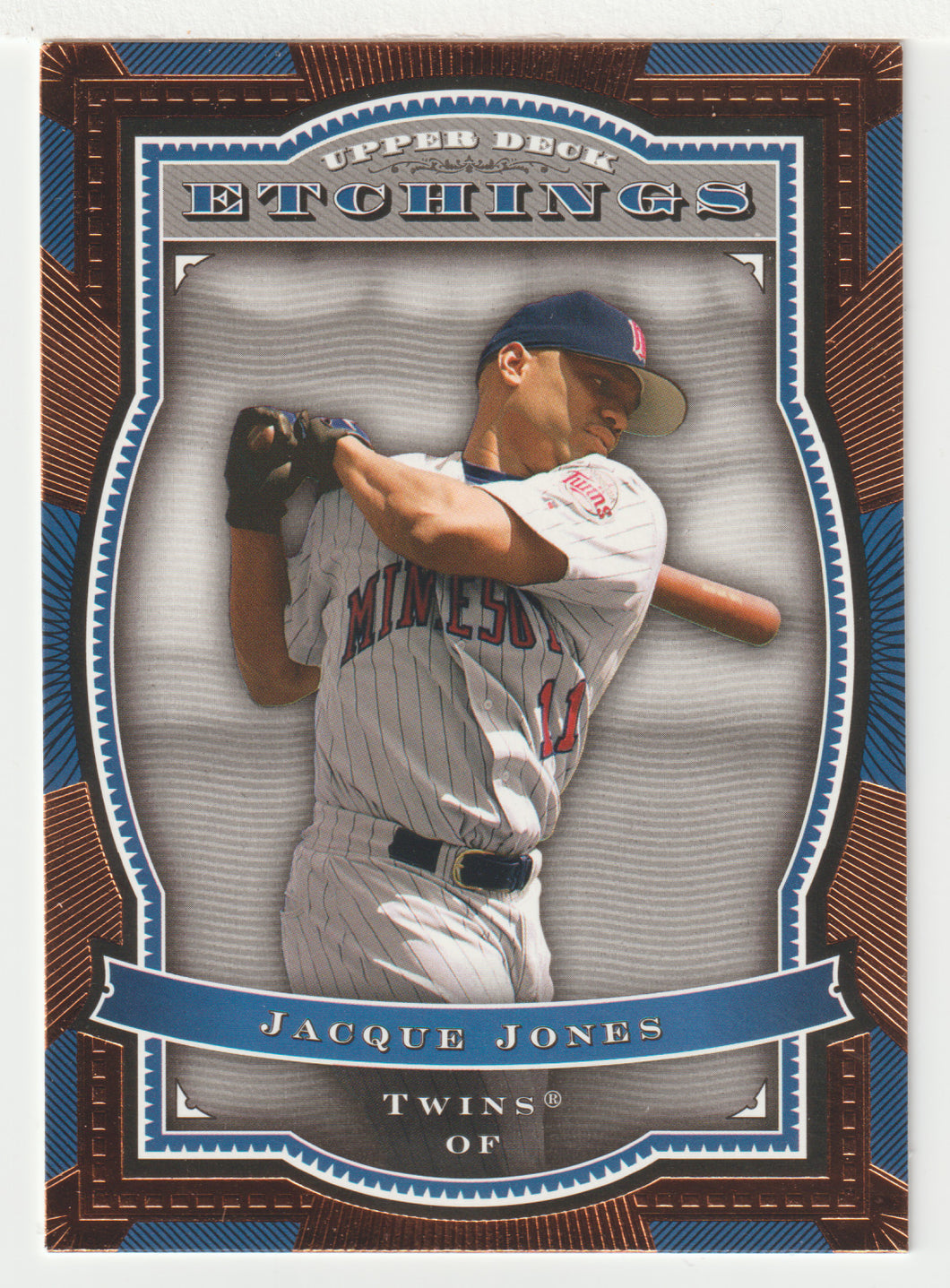 Jacque Jones - Minnesota Twins (MLB Baseball Card) 2004 Upper Deck Etchings # 26 Mint