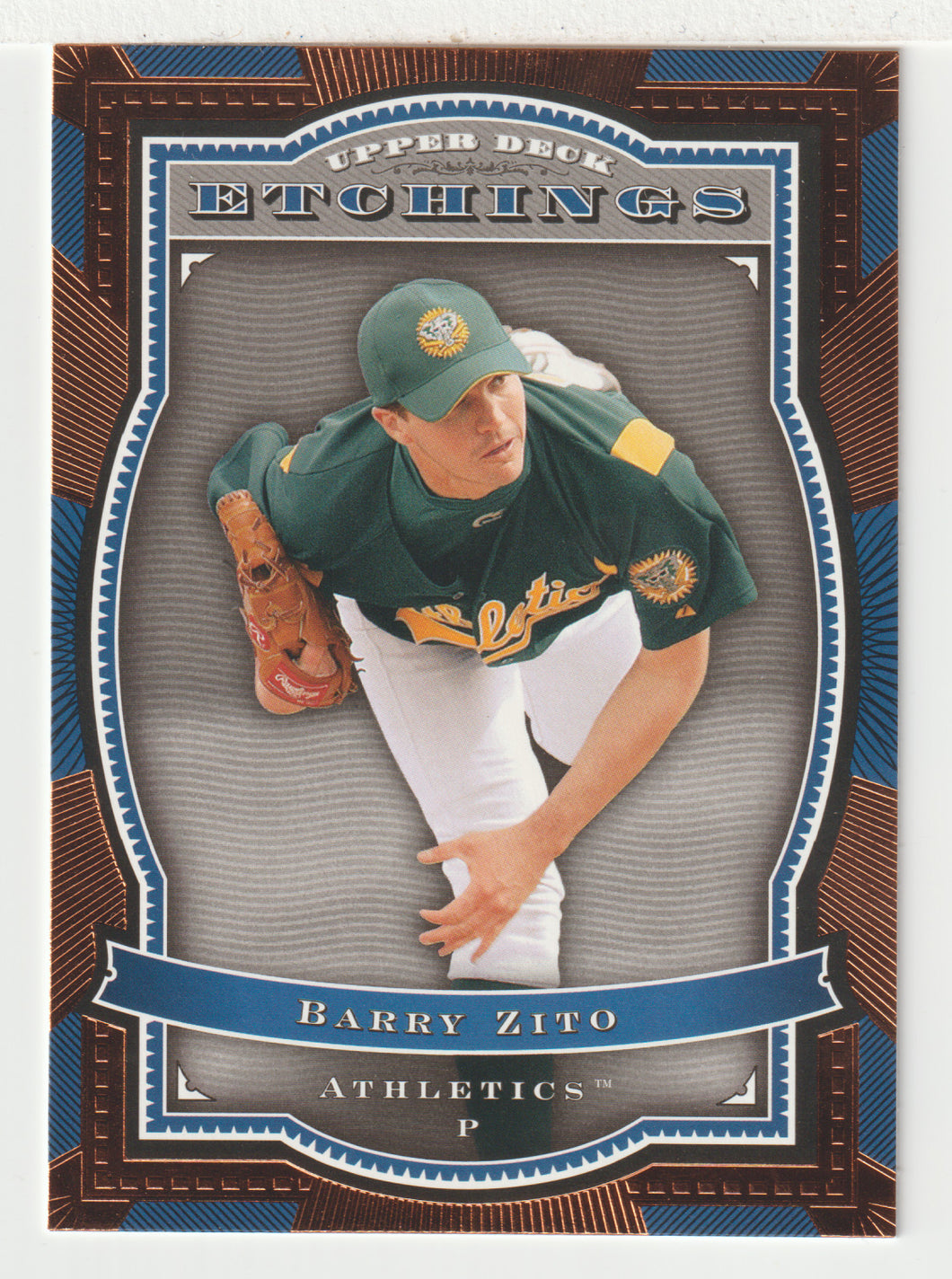Barry Zito - Oakland Athletics (MLB Baseball Card) 2004 Upper Deck Etchings # 42 Mint