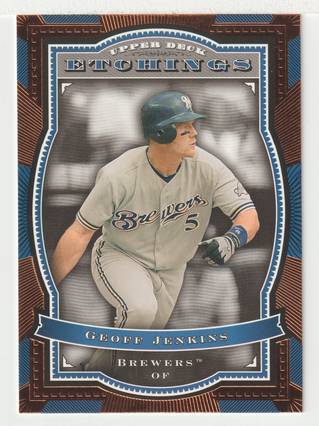 Geoff Jenkins - Milwaukee Brewers (MLB Baseball Card) 2004 Upper Deck Etchings # 56 Mint