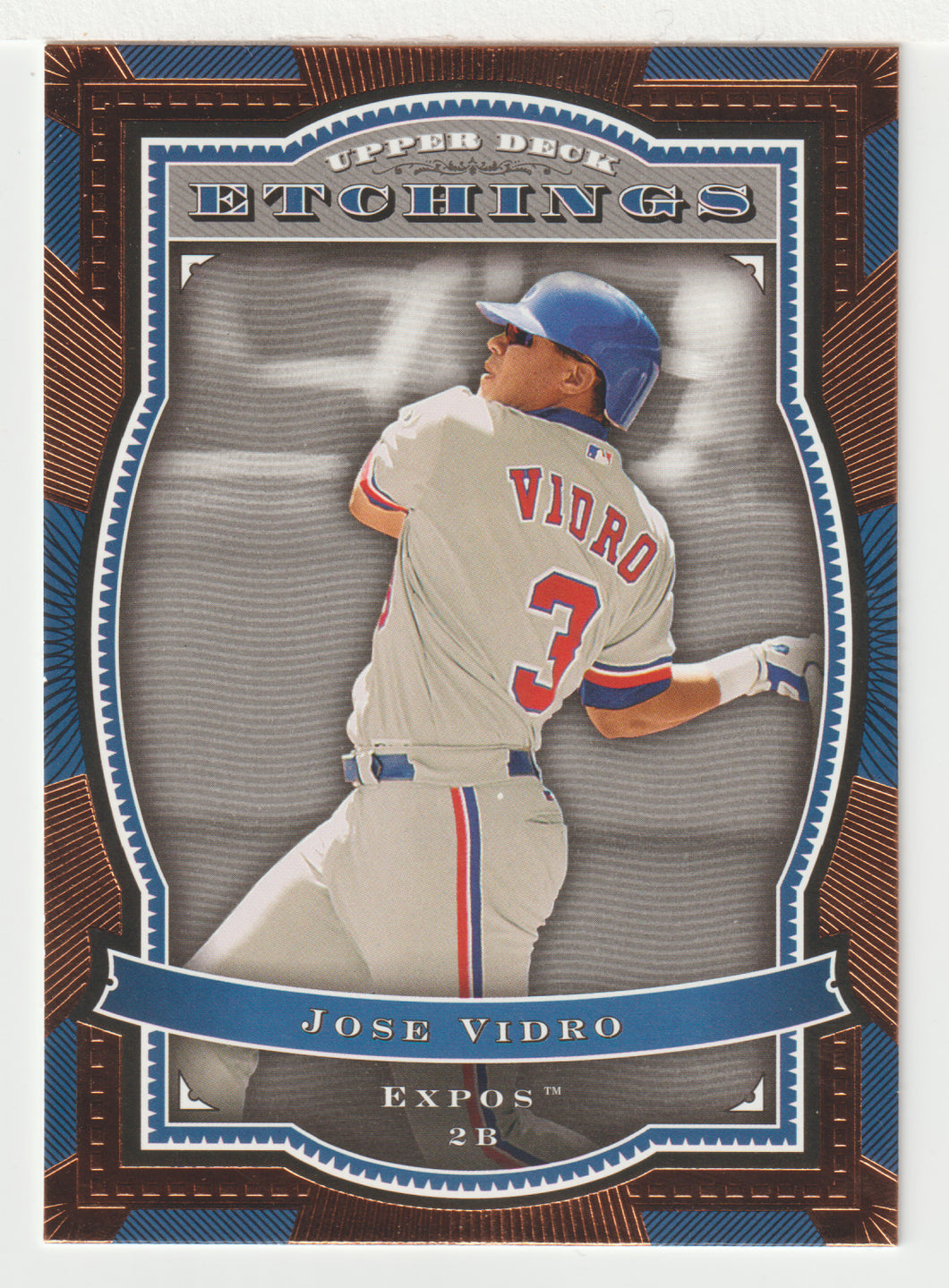 Jose Vidro - Montreal Expos (MLB Baseball Card) 2004 Upper Deck Etchings # 74 Mint