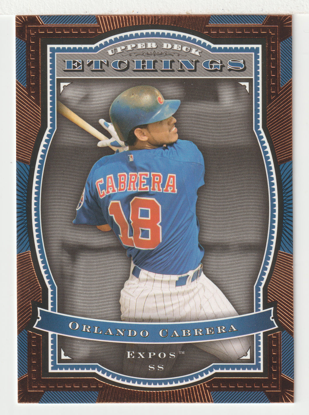 Orlando Cabrera - Montreal Expos (MLB Baseball Card) 2004 Upper Deck Etchings # 77 Mint