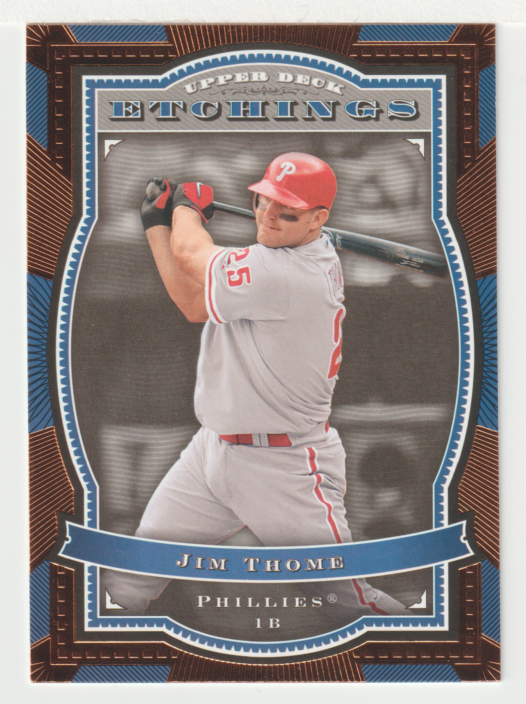 Jim Thome - Philadelphia Phillies (MLB Baseball Card) 2004 Upper Deck Etchings # 89 Mint
