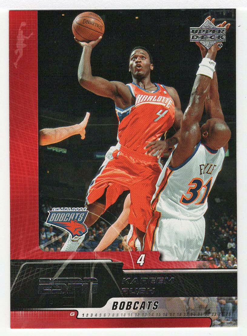 Kareem Rush - Charlotte Bobcats (NBA Basketball Card) 2005-06 Upper Deck ESPN # 7 Mint