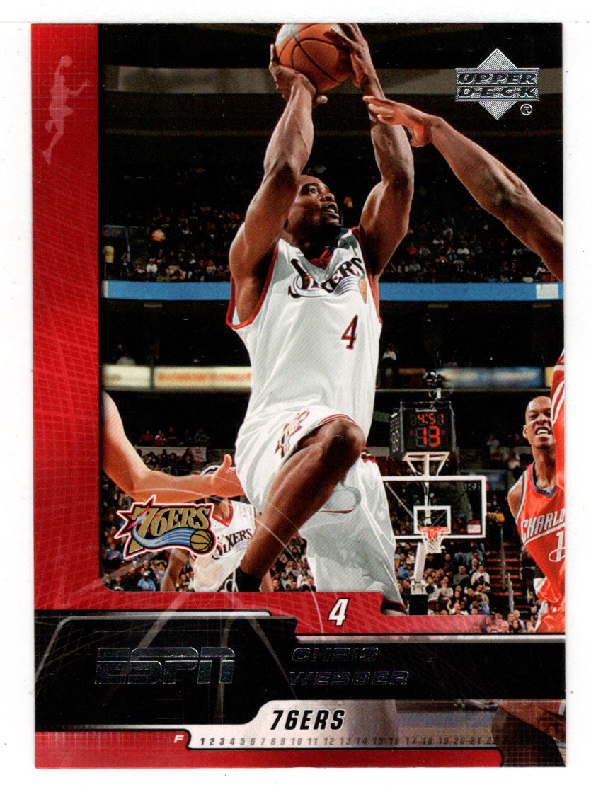 Chris Webber - Philadelphia 76ers (NBA Basketball Card) 2005-06 Upper Deck ESPN # 66 Mint