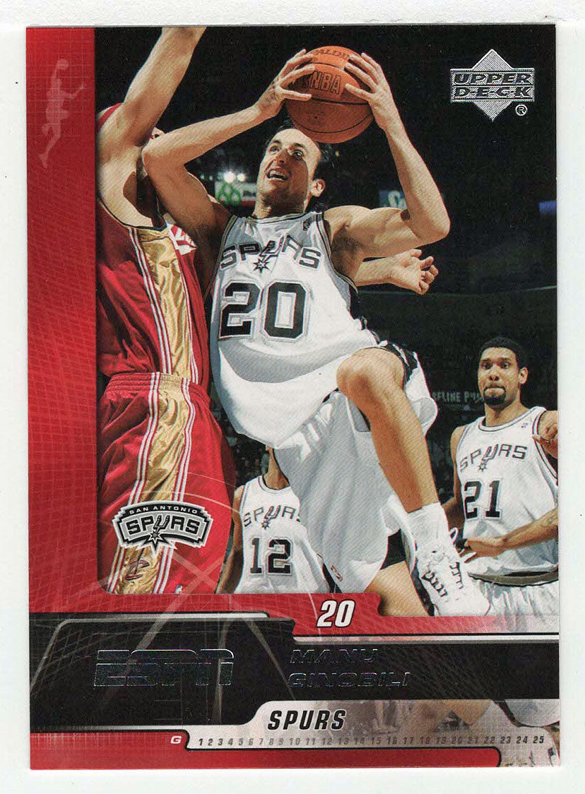 Manu Ginobili - Antonio Spurs (NBA Basketball Card) 2005-06 Upper Deck ESPN # 76 Mint