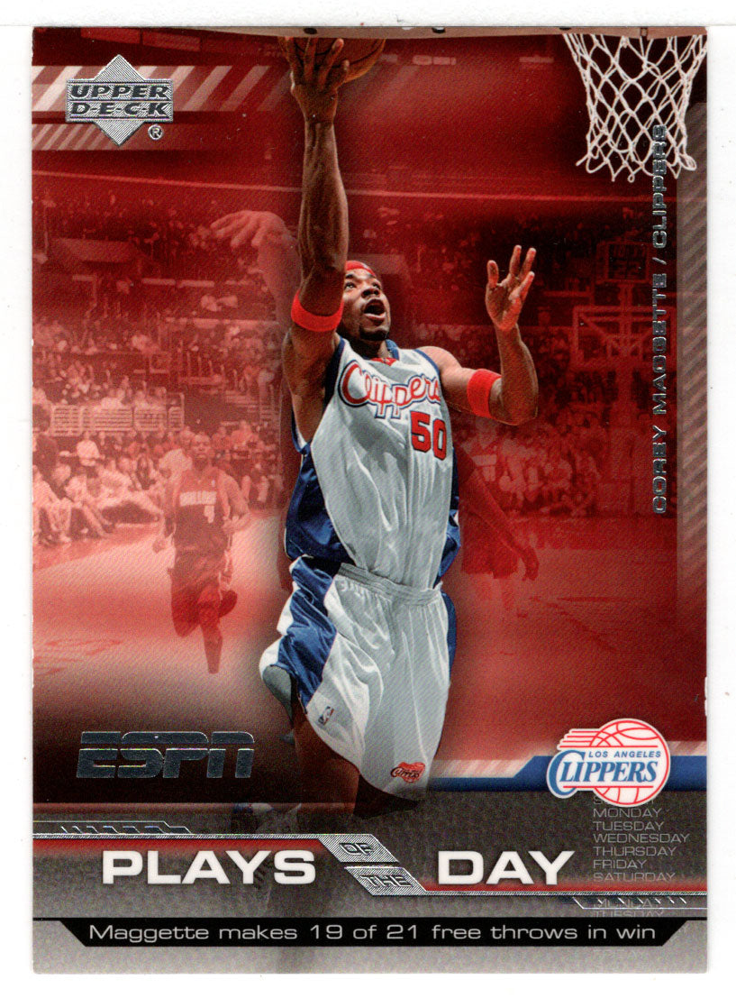 Corey Maggette - Los Angeles Clippers - Plays of the Day (NBA Basketball Card) 2005-06 Upper Deck ESPN # PD6 Mint