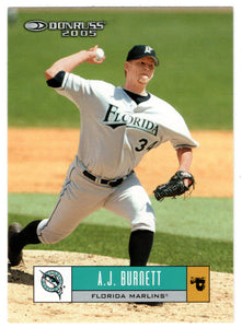 A.J. Burnett - Florida Marlins (MLB Baseball Card) 2005 Donruss # 188 Mint