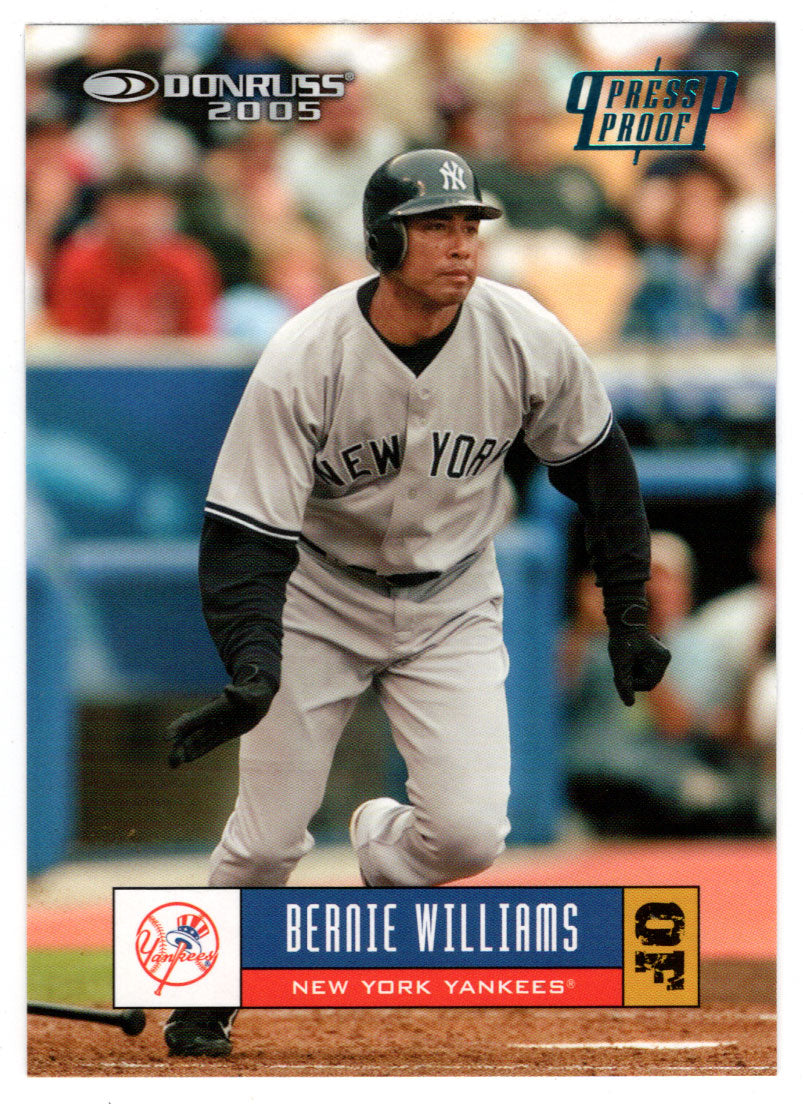 Bernie Williams 14/100 - New York Yankees - Press Proofs - BLUE (MLB Baseball Card) 2005 Donruss # 266 Mint