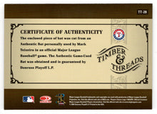 Load image into Gallery viewer, Mark Teixeira - Texas Rangers - Timber &amp; Threads - Bat (MLB Baseball Card) 2005 Donruss # TT-28 Mint
