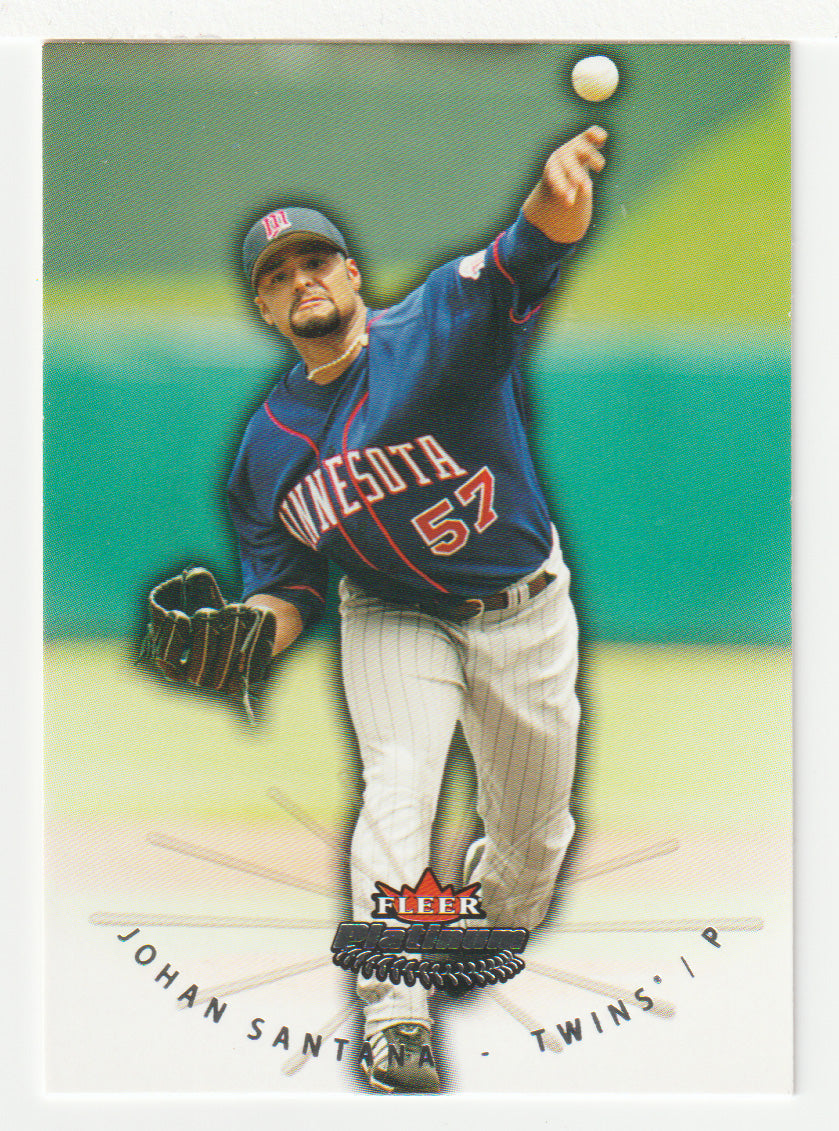Johan Santana - Minnesota Twins (MLB Baseball Card) 2005 Fleer Platinum # 85 Mint