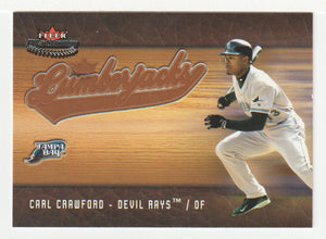 Carl Crawford - Tampa Bay Devil Rays - Lumberjacks (MLB Baseball Card) 2005 Fleer Platinum # 15 - LJ Mint
