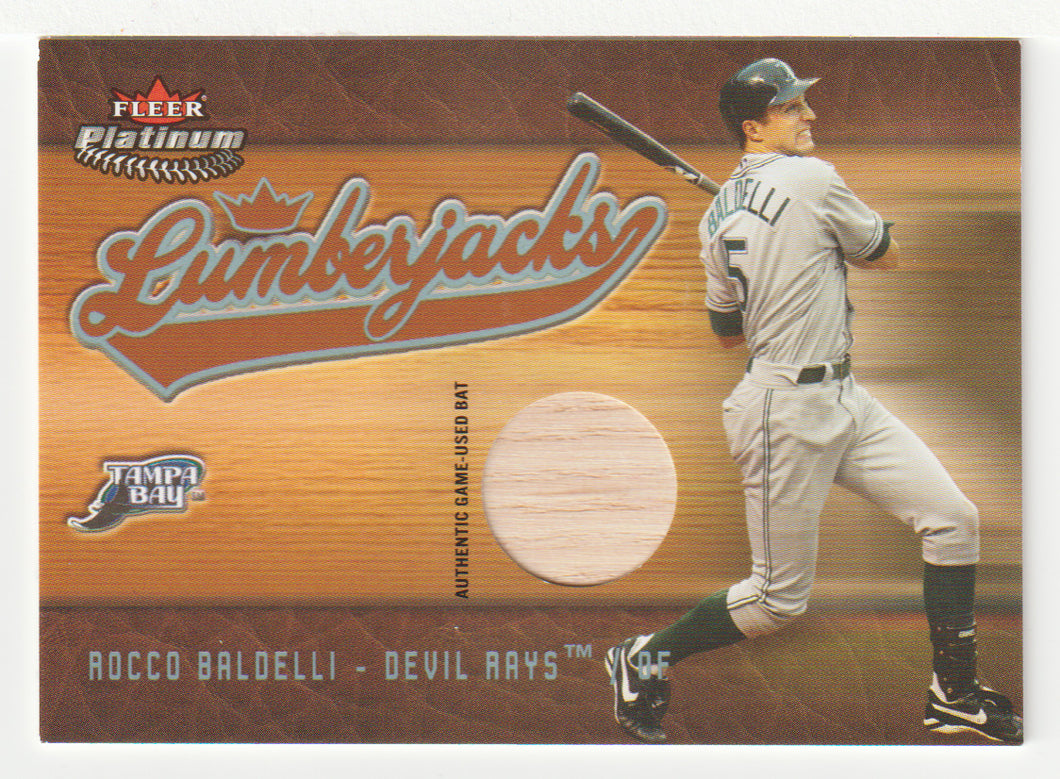 Rocco Baldelli - Tampa Bay Devil Rays - Lumberjacks Bat - Silver (MLB Baseball Card) 2005 Fleer Platinum # RB - LJ Mint
