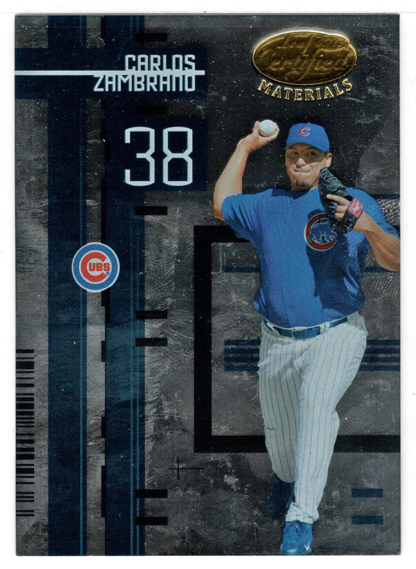 Carlos Zambrano - Chicago Cubs (MLB Baseball Card) 2005 Leaf Certified Materials # 98 Mint