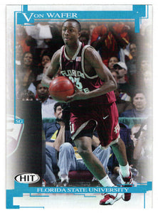 Von Wafer - Florida State Seminoles (NCAA - NBA Basketball Card) 2005 Sage Hit # 52 Mint