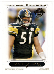 James Farrior - Pittsburgh Steelers (NFL Football Card) 2005 Topps # 199 Mint