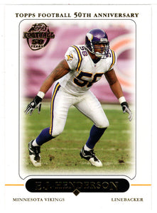 E.J. Henderson - Minnesota Vikings (NFL Football Card) 2005 Topps # 291 Mint