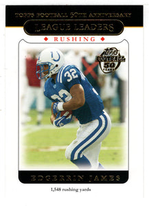 Edgerrin James - Indianapolis Colts - League Leaders (NFL Football Card) 2005 Topps # 320 Mint