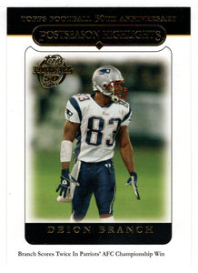 Deion Branch - New England Patriots - Post-Season Highlights (NFL Football Card) 2005 Topps # 358 Mint