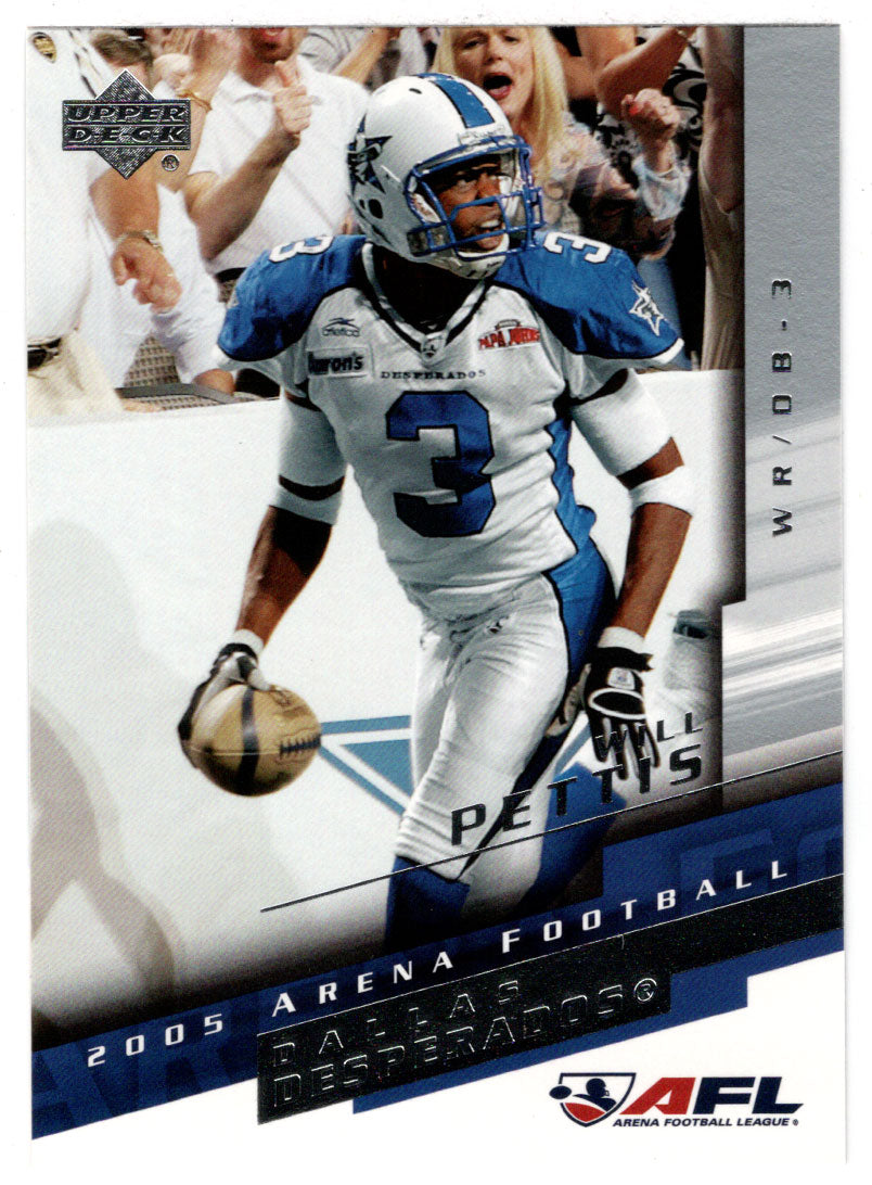 Will Pettis - Dallas Desperados (AFL Football Card) 2005 Upper Deck Arena # 28 Mint