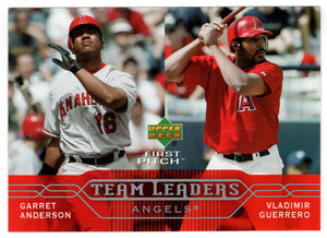 Garret Anderson - Vladimir Guerrero - Los Angeles Angels - Team Leaders (MLB Baseball Card) 2005 Upper Deck First Pitch # 261 Mint