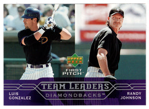 Luis Gonzalez - Randy Johnson - Arizona Diamondbacks - Team Leaders (MLB Baseball Card) 2005 Upper Deck First Pitch # 262 Mint